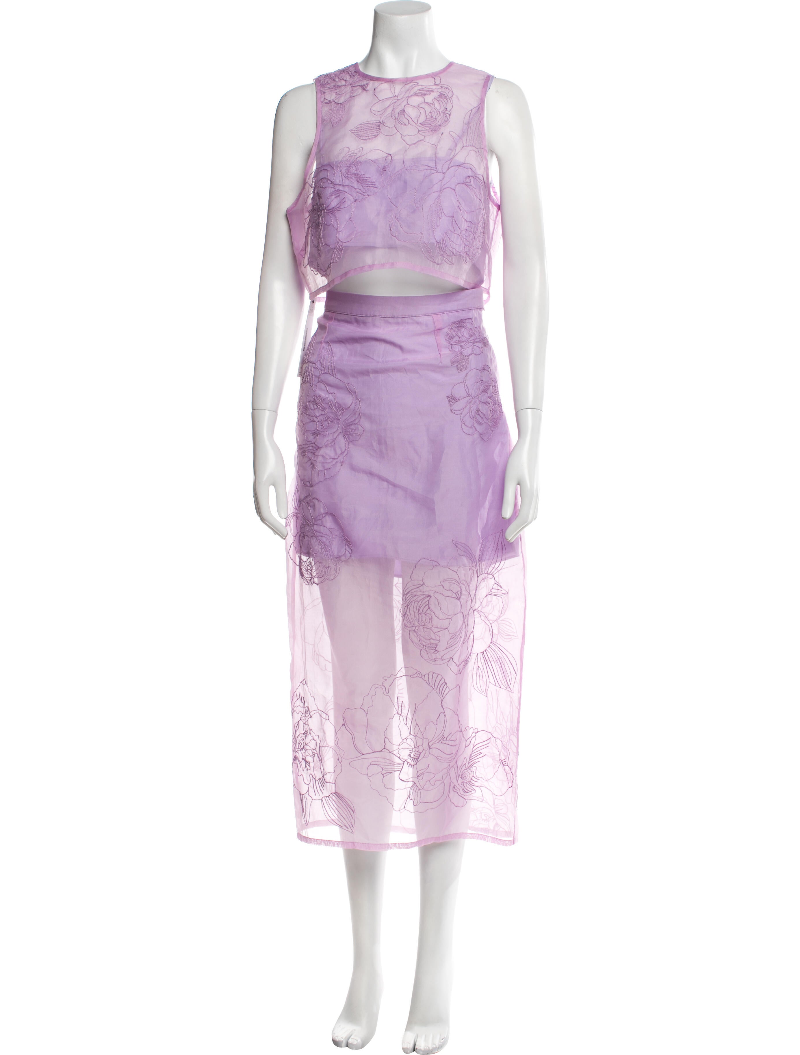 Cinq à Sept Lace Trim Embellishment Skirt Set w/ Tags