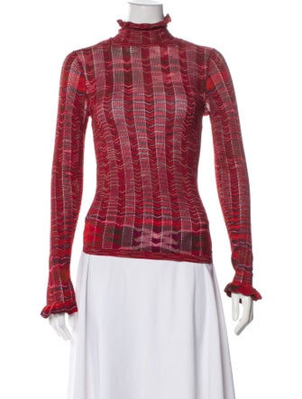 Cinq à Sept Printed Turtleneck Top