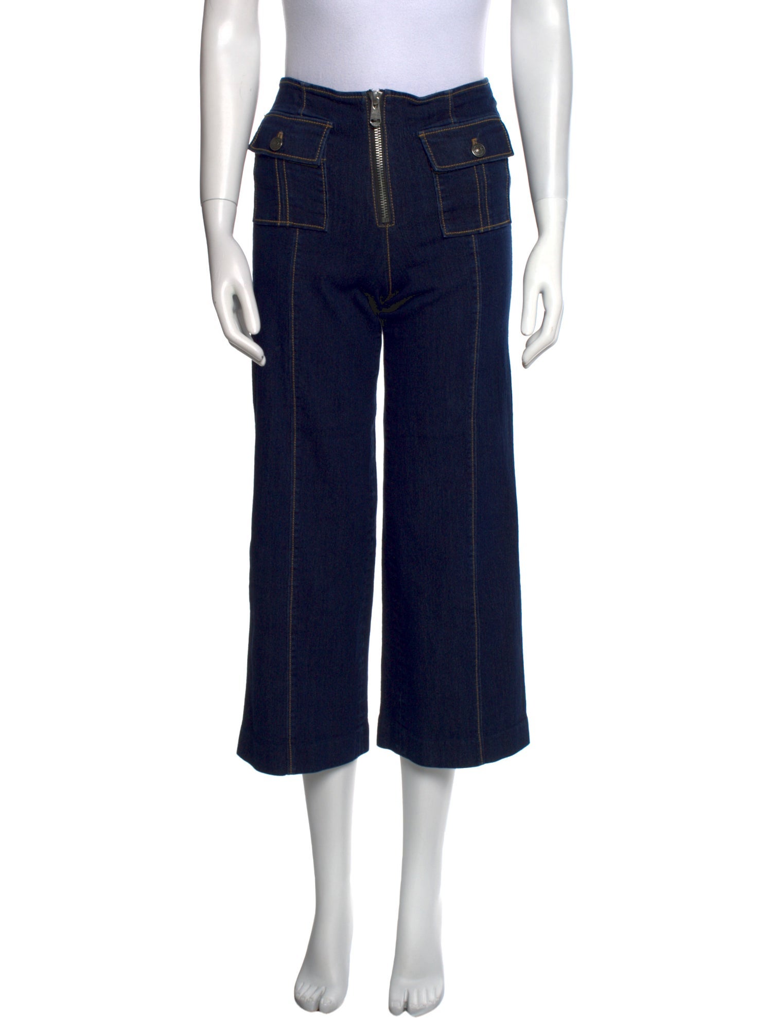 Cinq à Sept Mid-Rise Wide Leg Jeans