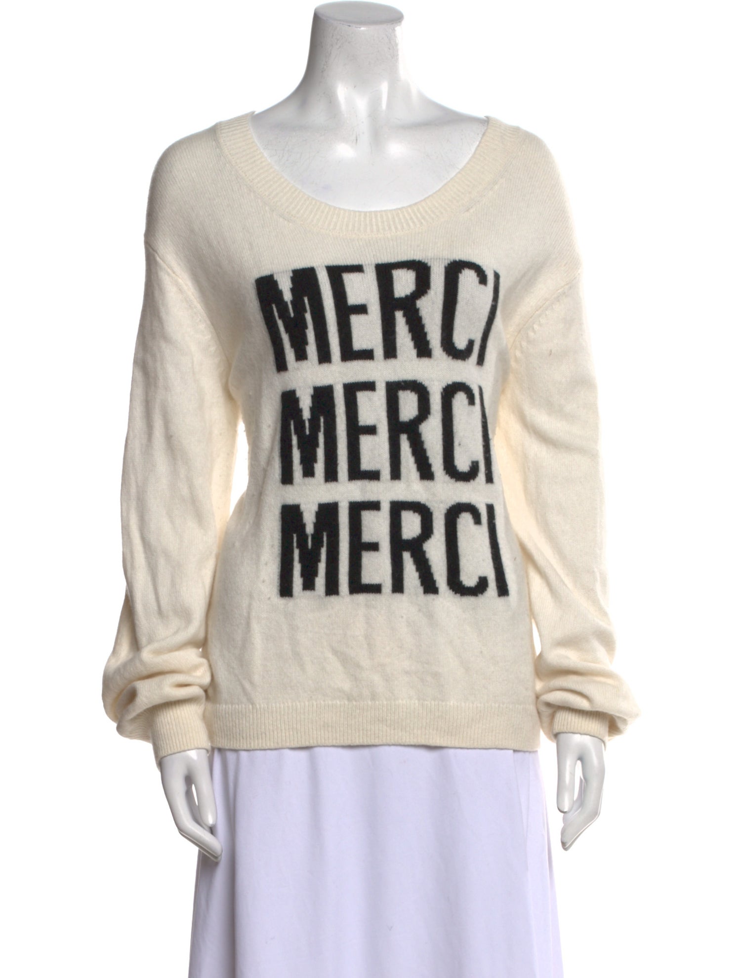 Cinq à Sept Graphic Print Scoop Neck Sweater