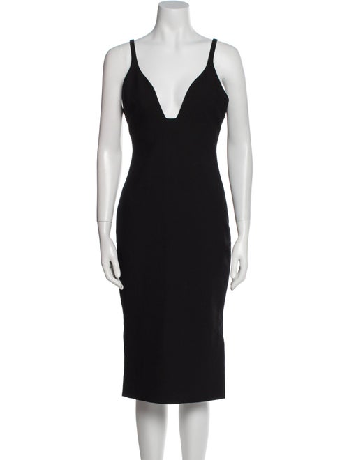 Cinq à Sept V-Neck Midi Length Dress