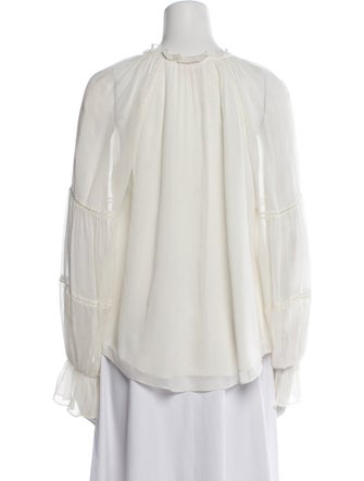 Cinq à Sept Silk V-Neck Blouse