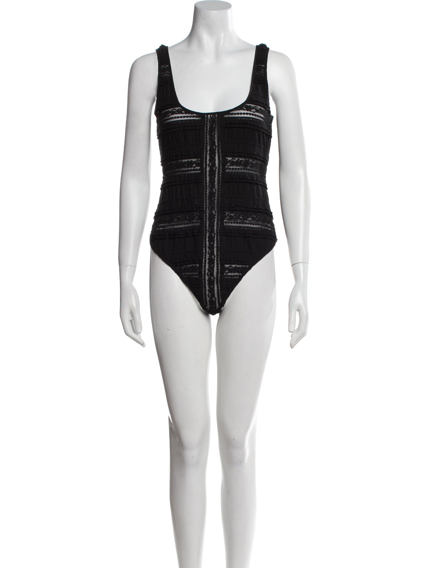 Cinq à Sept Square Neckline Sleeveless Bodysuit