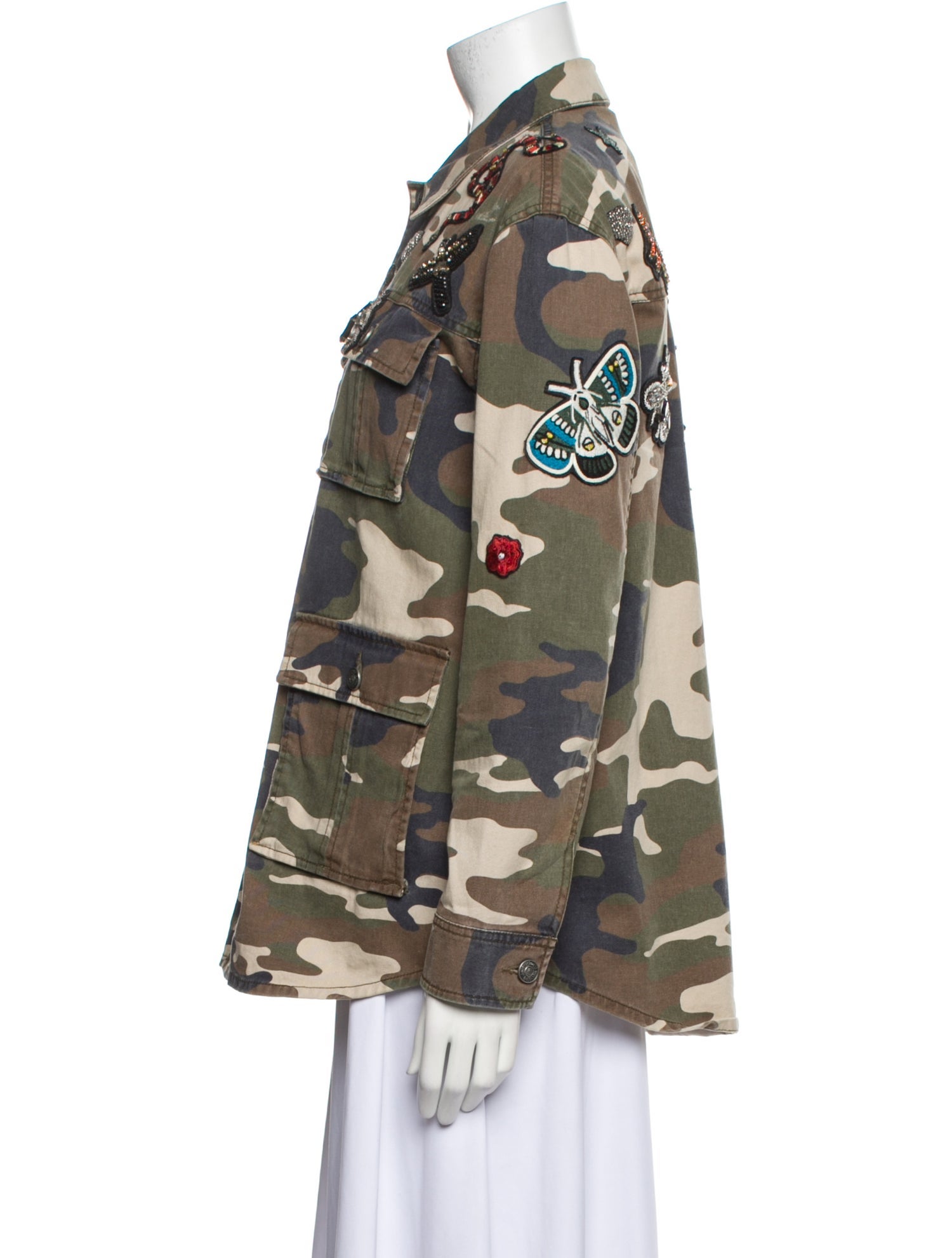 Cinq à Sept Camouflage Print Utility Jacket