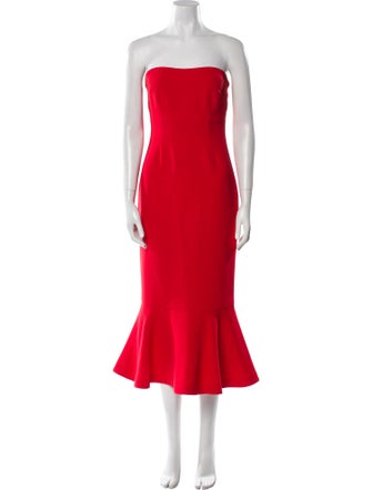 Cinq à Sept Strapless Midi Length Dress