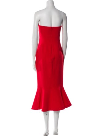 Cinq à Sept Strapless Midi Length Dress