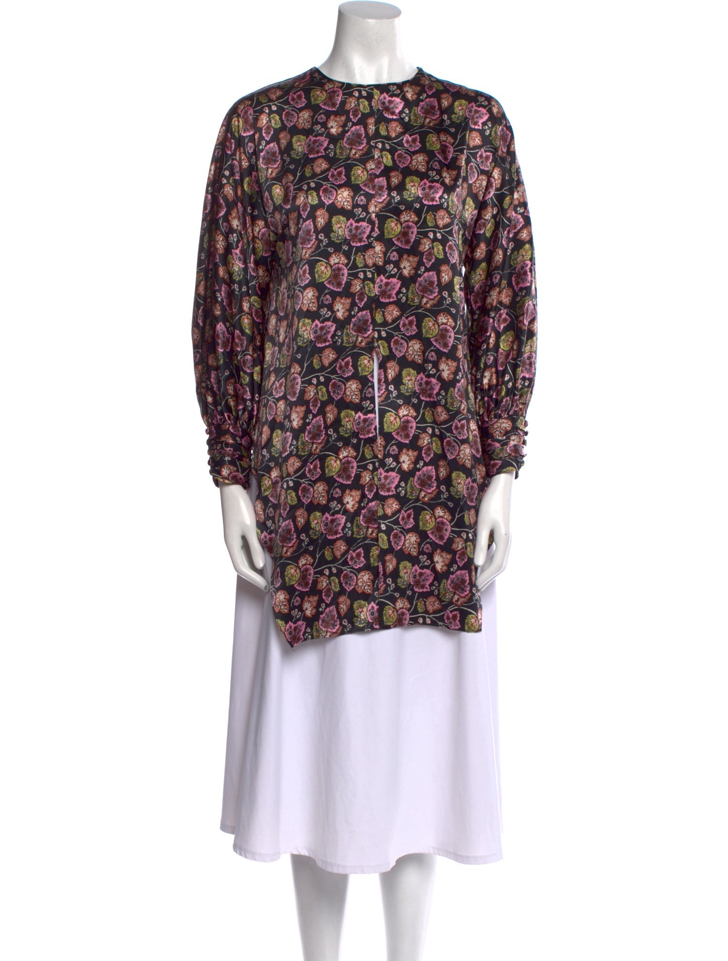 Cinq à Sept Silk Floral Print Tunic