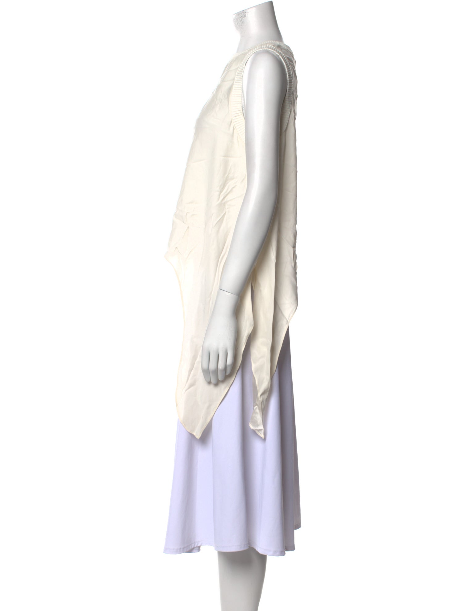 Cinq à Sept Silk Bateau Neckline Crop Top