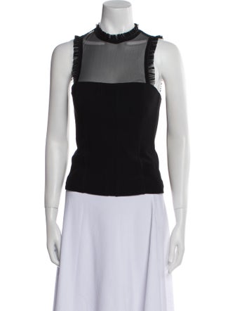 Cinq à Sept Mock Neck Sleeveless Top