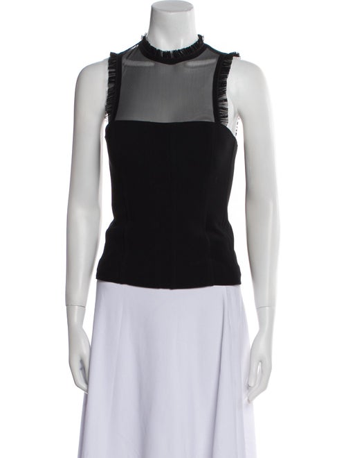 Cinq à Sept Mock Neck Sleeveless Top