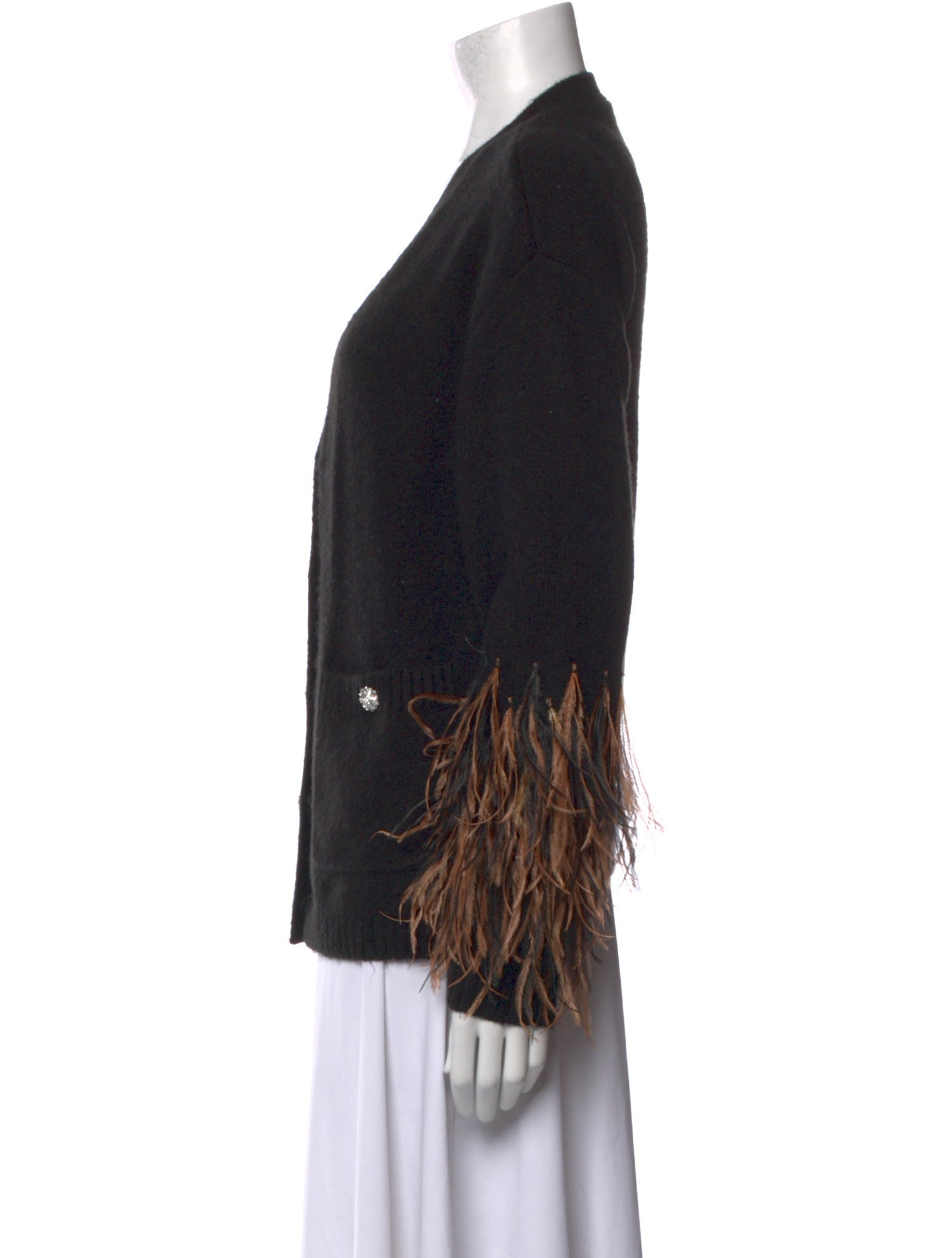 Cinq à Sept Printed V-Neck Sweater