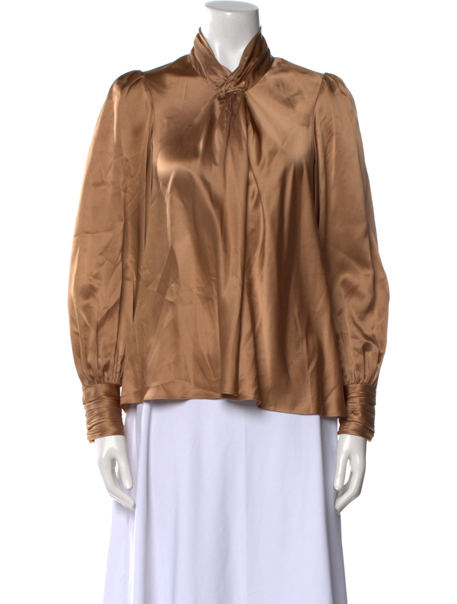 Cinq à Sept Silk Mock Neck Blouse