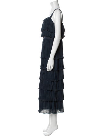 Cinq à Sept Square Neckline Long Dress