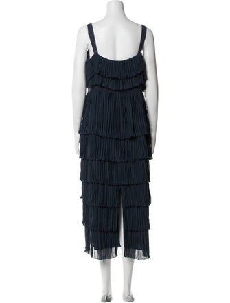 Cinq à Sept Square Neckline Long Dress