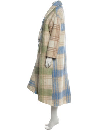 Cinq à Sept Plaid Print Coat