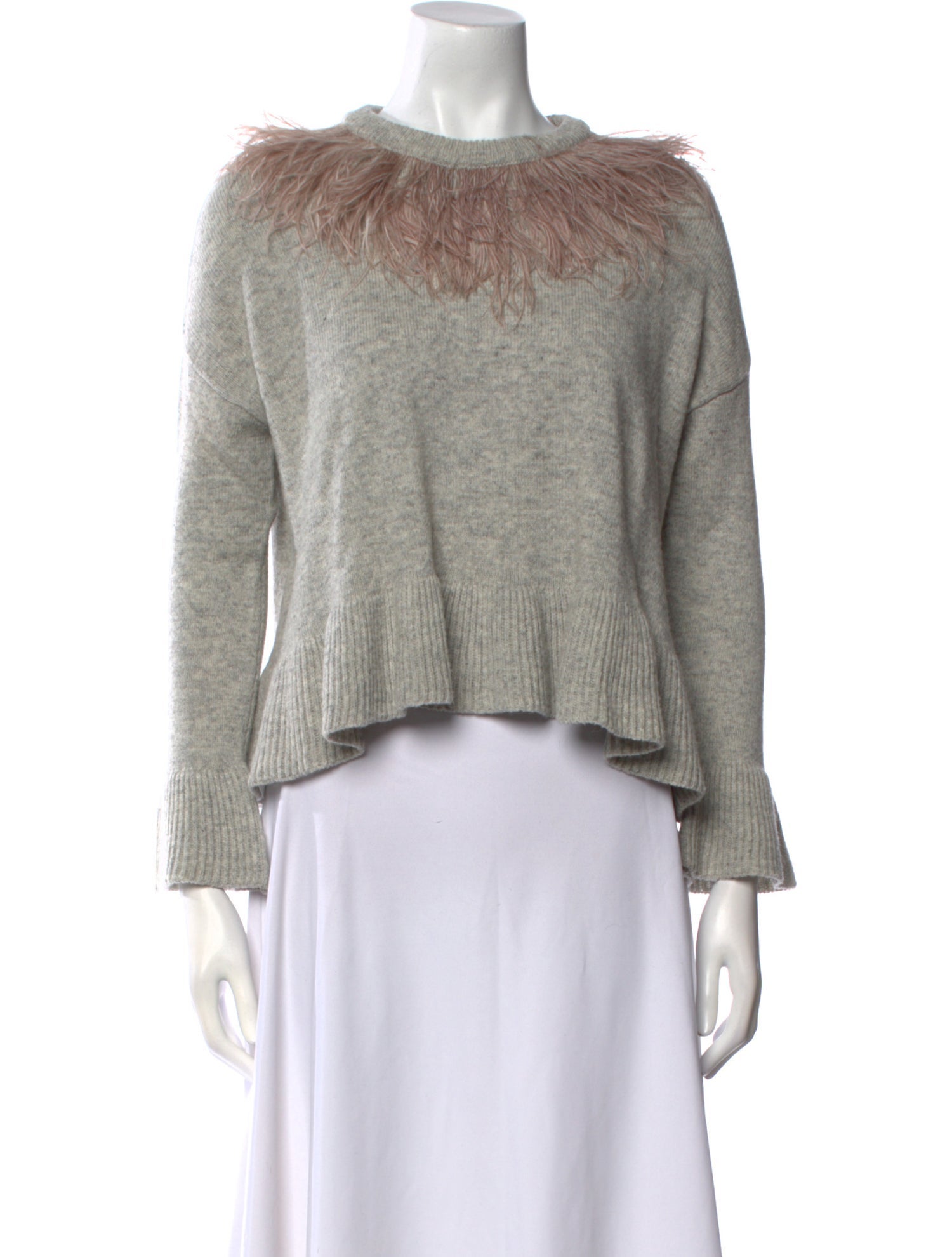 Cinq à Sept Merino Wool Crew Neck Sweater