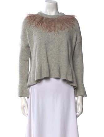 Cinq à Sept Merino Wool Crew Neck Sweater