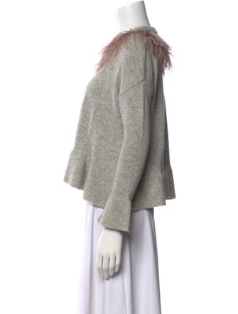 Cinq à Sept Merino Wool Crew Neck Sweater