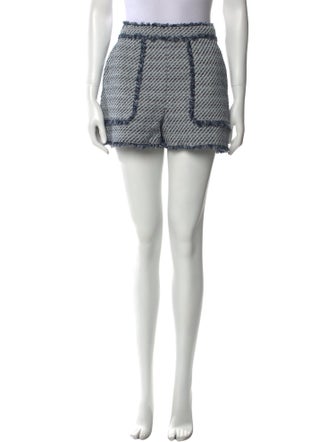 Cinq à Sept Tweed Pattern Mini Shorts