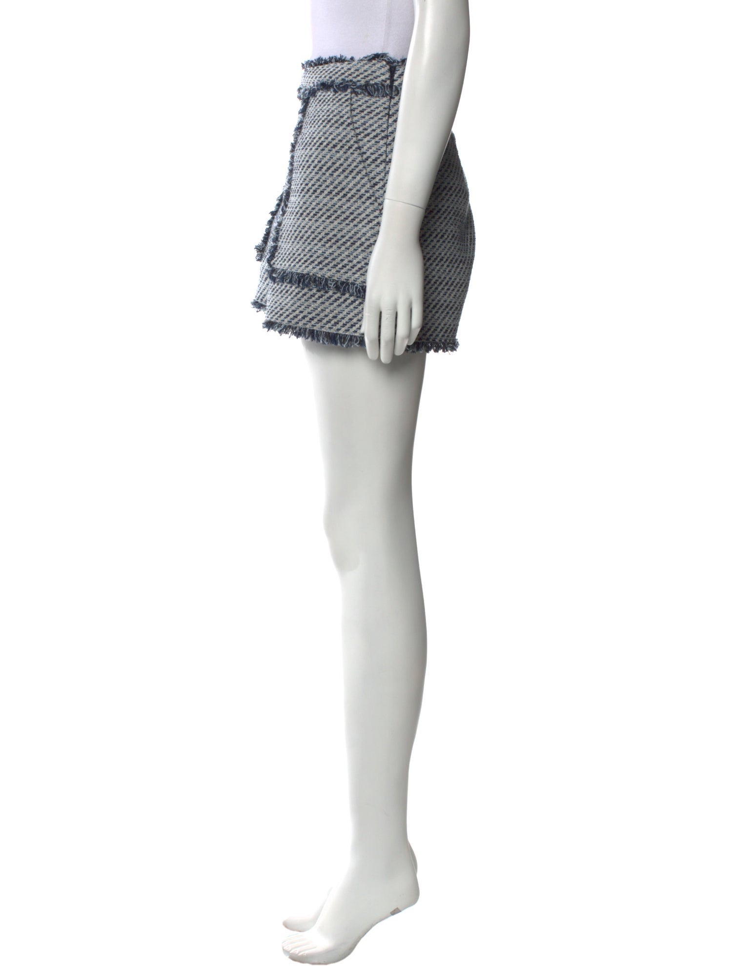 Cinq à Sept Tweed Pattern Mini Shorts