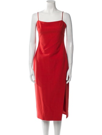 Cinq à Sept Square Neckline Midi Length Dress