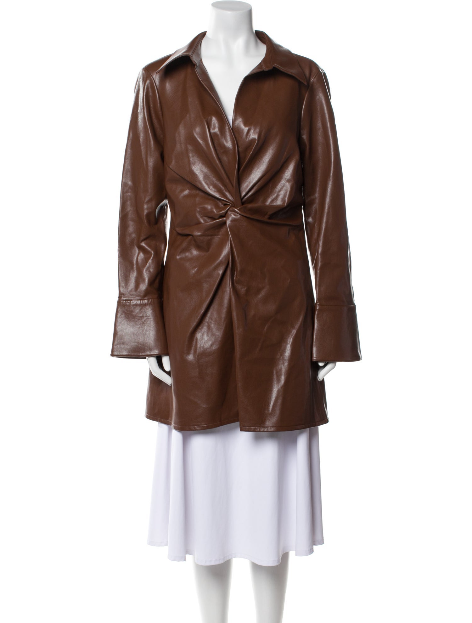 Cinq à Sept Leather Trench Coat