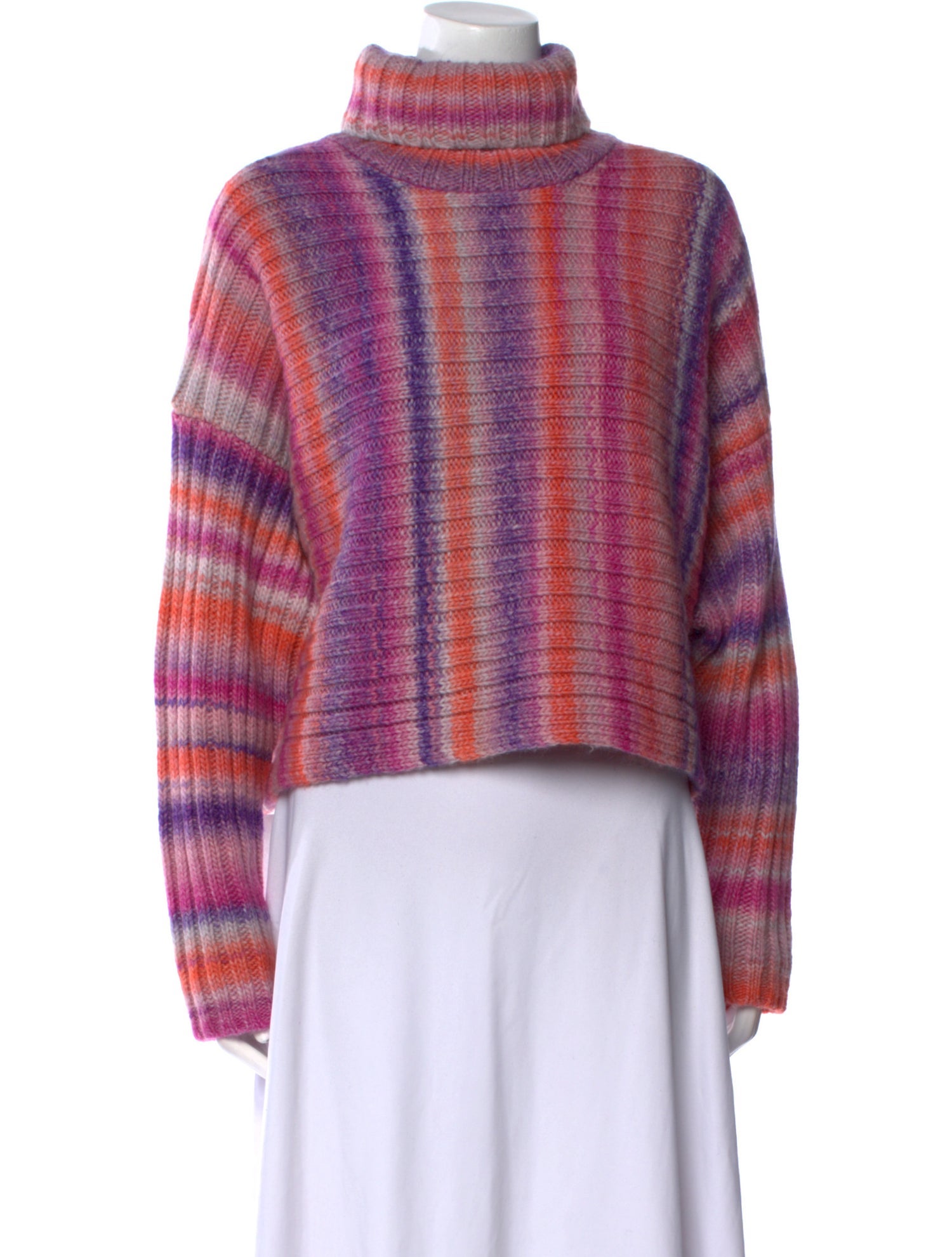 Cinq à Sept Striped Turtleneck Sweater