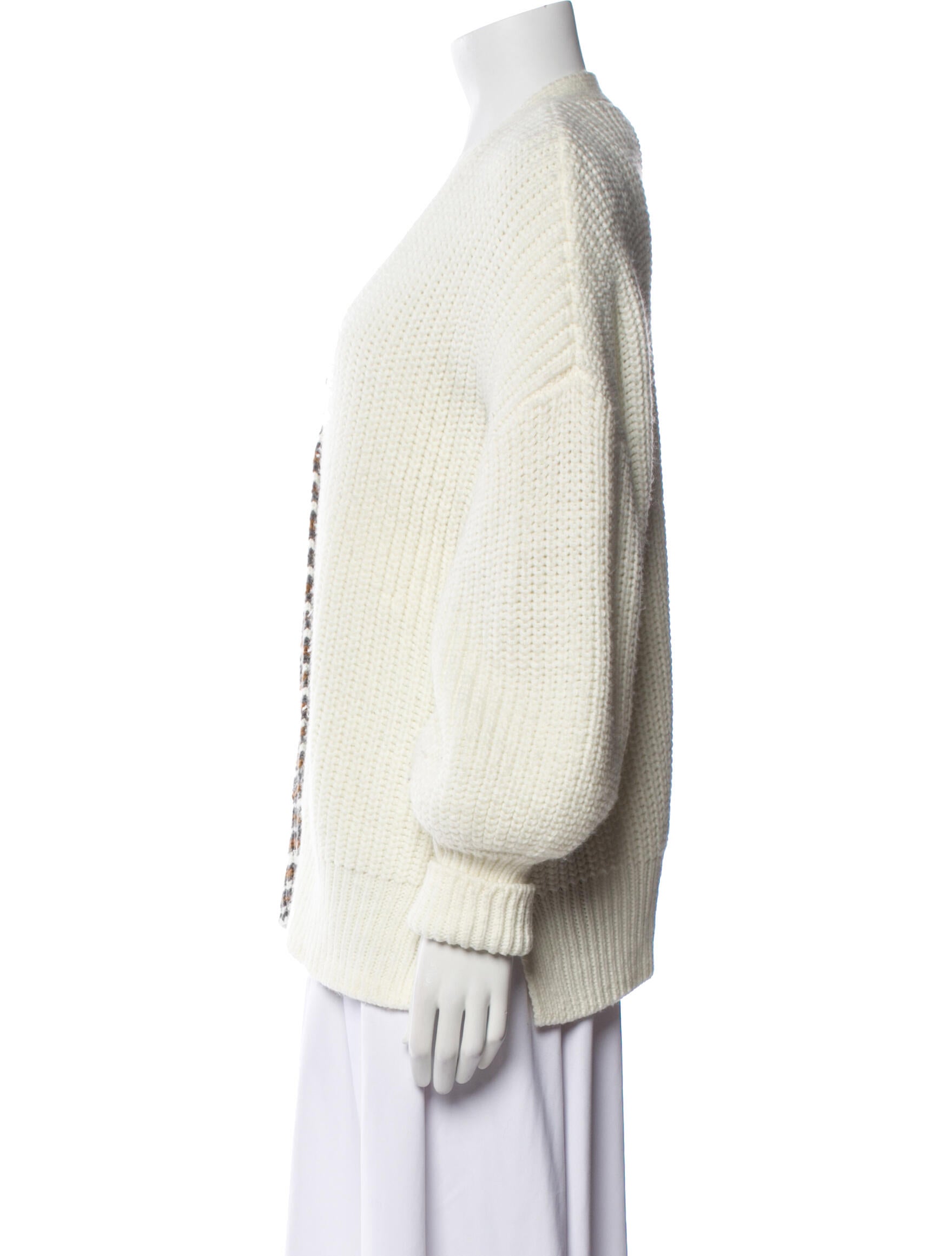 Cinq à Sept Striped V-Neck Sweater