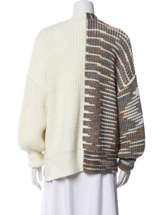 Cinq à Sept Striped V-Neck Sweater