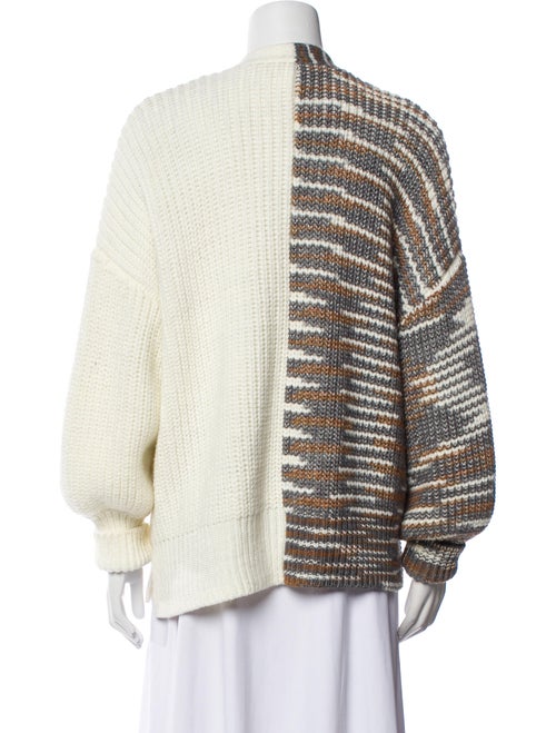 Cinq à Sept Striped V-Neck Sweater