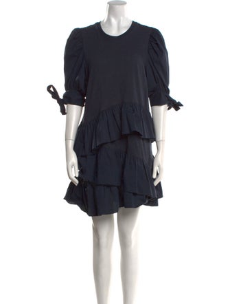 Cinq à Sept Crew Neck Mini Dress