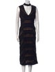 Cinq à Sept Mock Neck Midi Length Dress