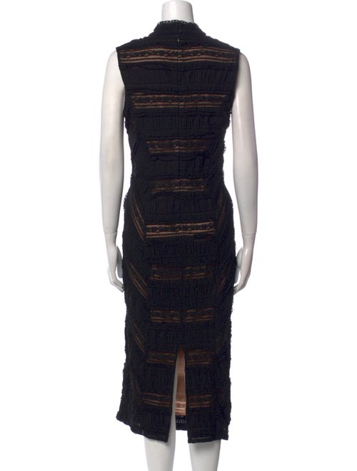 Cinq à Sept Mock Neck Midi Length Dress