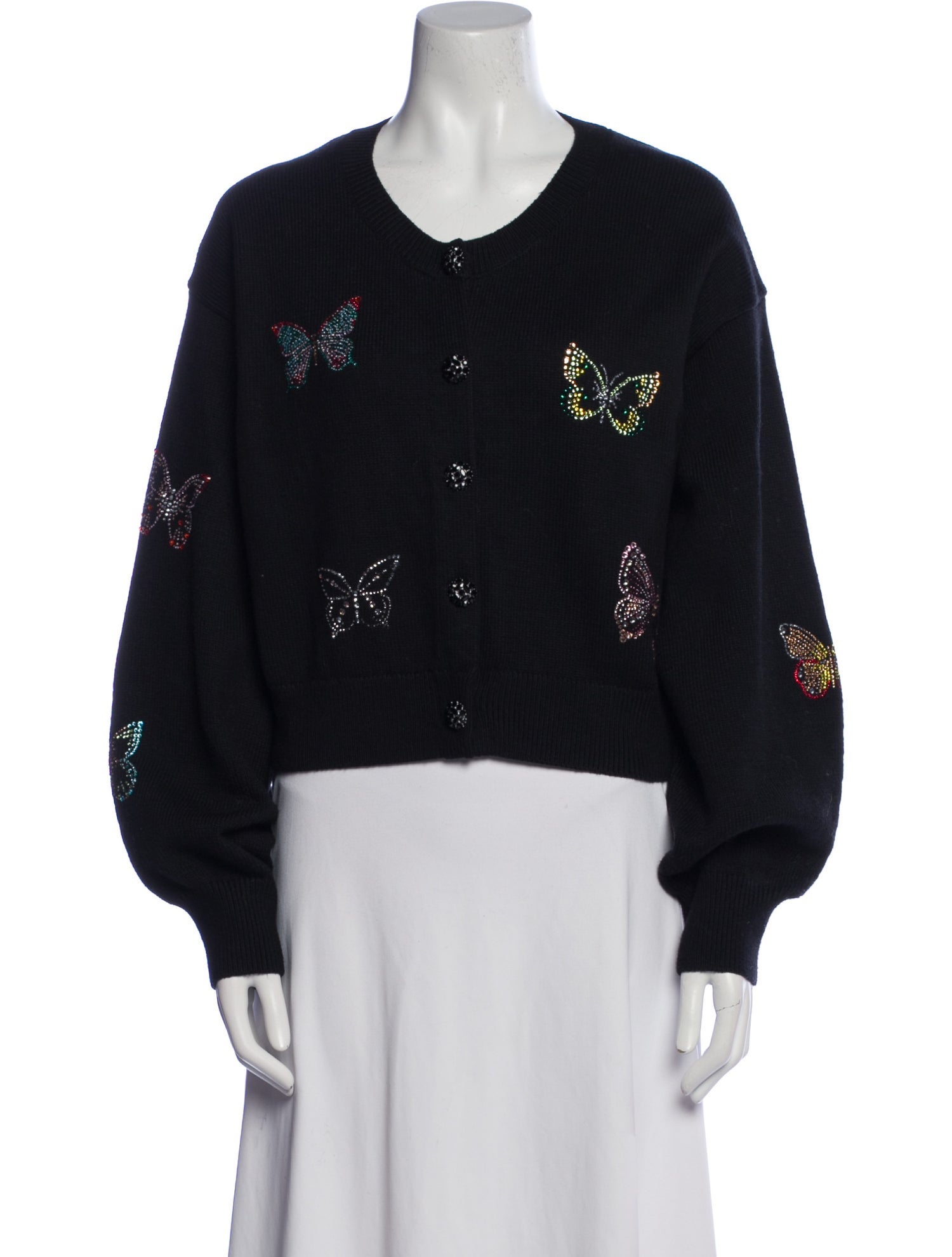 Cinq à Sept Graphic Print Crew Neck Sweater