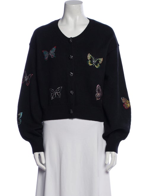 Cinq à Sept Graphic Print Crew Neck Sweater