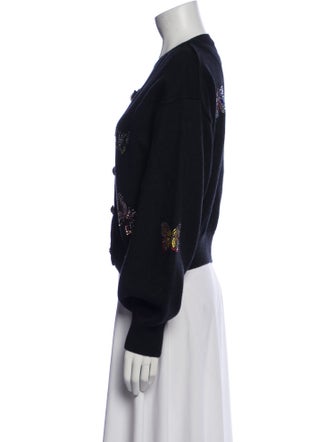 Cinq à Sept Graphic Print Crew Neck Sweater