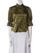 Cinq à Sept Silk Three-Quarter Sleeve Button-Up Top