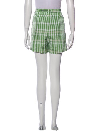 Cinq à Sept Plaid Print Mini Shorts