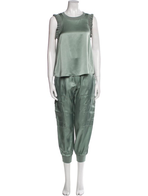 Cinq à Sept Silk Colorblock Pattern Pant Set