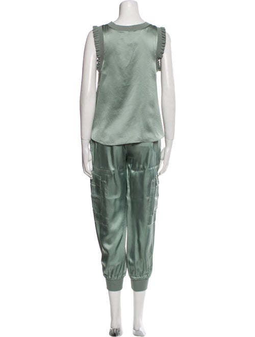 Cinq à Sept Silk Colorblock Pattern Pant Set