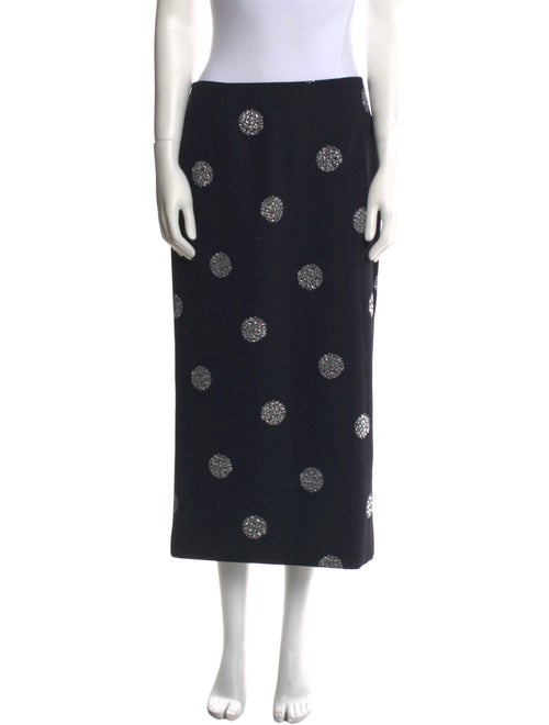 Cinq à Sept Polka Dot Print Midi Length Skirt