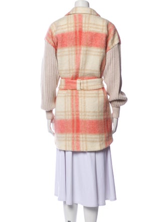 Cinq à Sept Plaid Print Coat