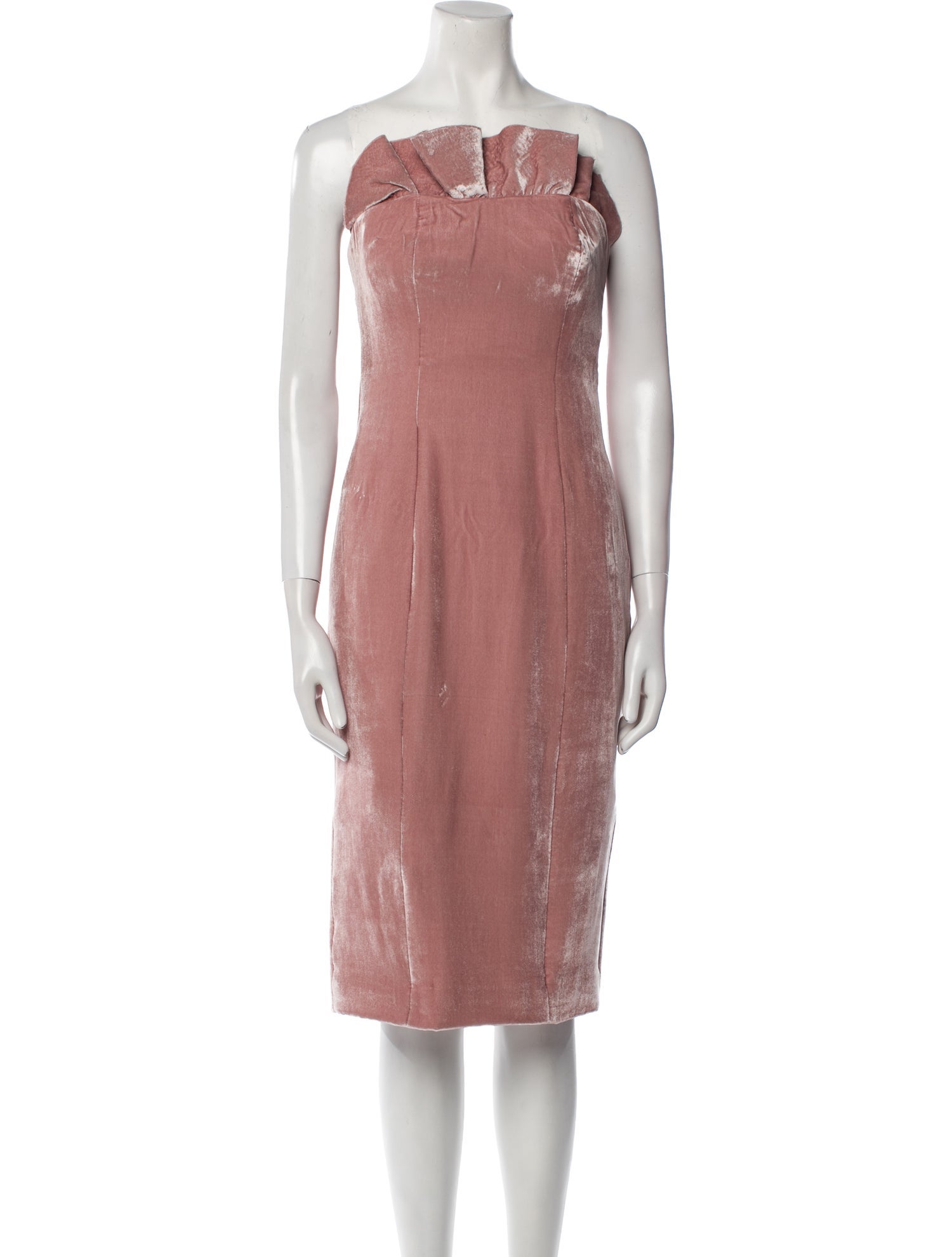 Cinq à Sept Square Neckline Knee-Length Dress