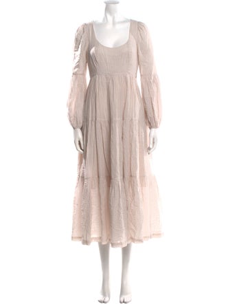 Cinq à Sept Scoop Neck Long Dress