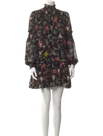 Cinq à Sept Floral Print Mini Dress