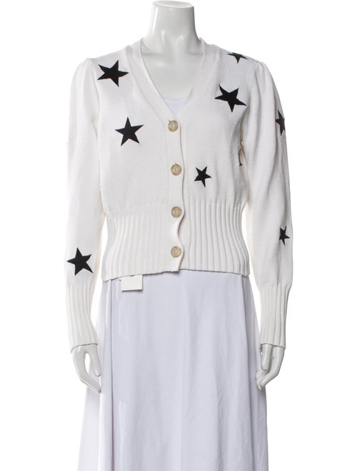 Cinq à Sept Printed V-Neck Sweater