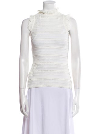 Cinq à Sept Mock Neck Sleeveless Top
