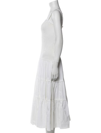 Cinq à Sept Square Neckline Midi Length Dress