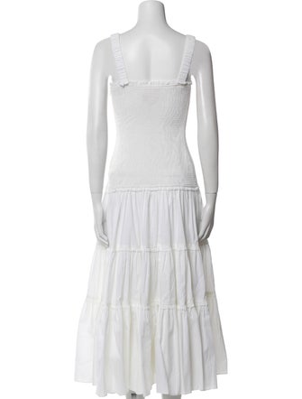 Cinq à Sept Square Neckline Midi Length Dress