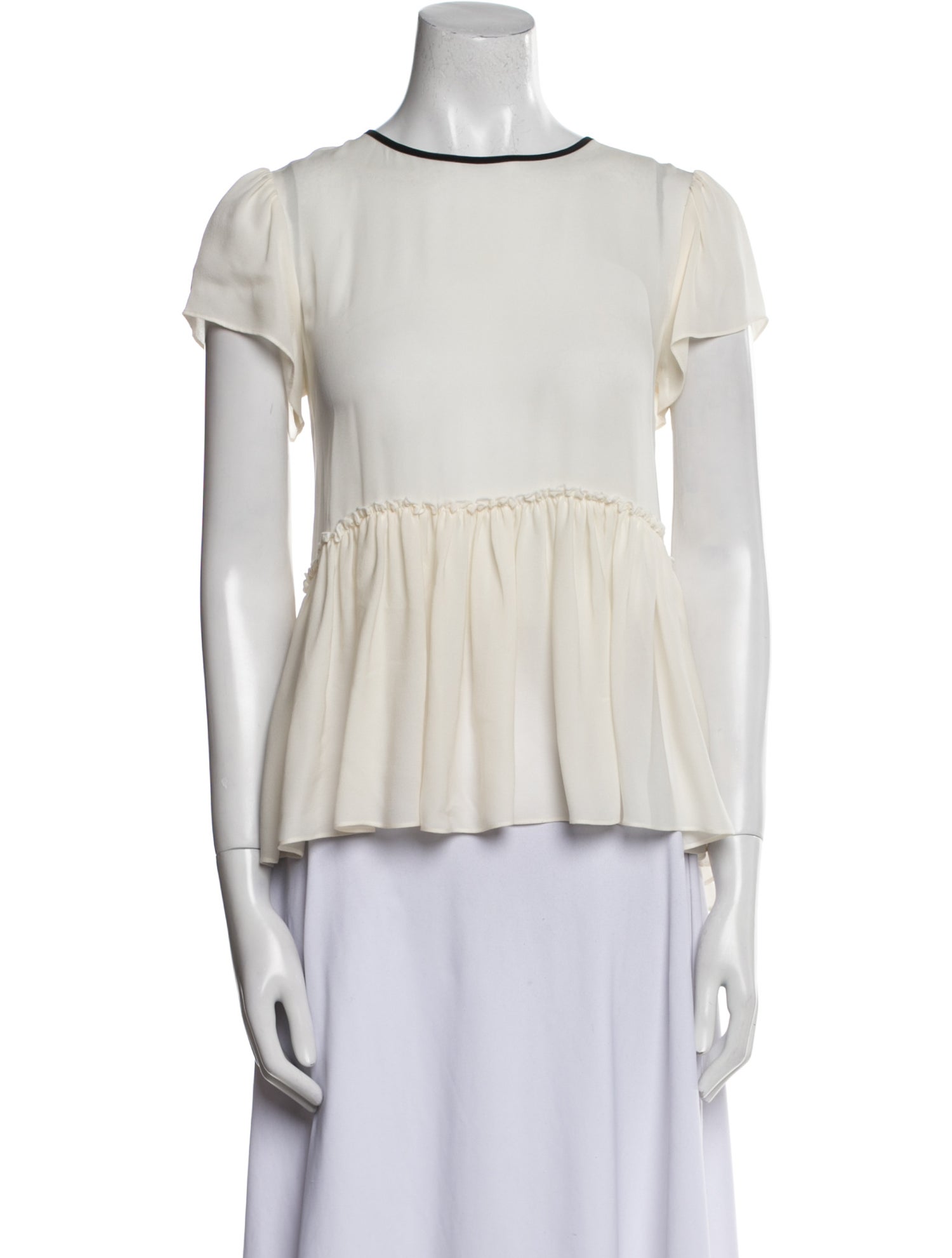 Cinq à Sept Silk Crew Neck Blouse